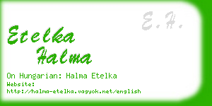 etelka halma business card